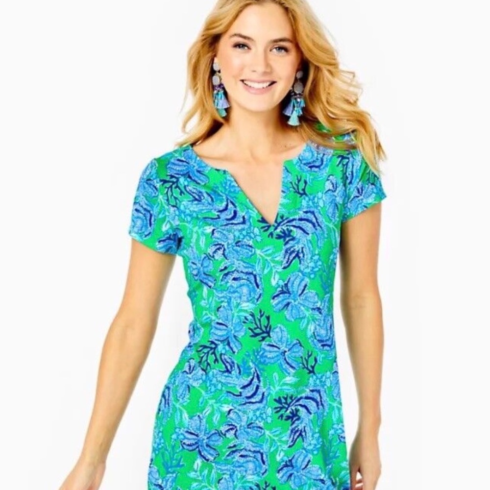 NWT Lilly Pulitzer Sophiletta Dress L - Keepin it Reel Cabana UPF 50+